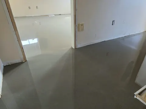 Hallway and two bedrooms levelled in one continuous pour